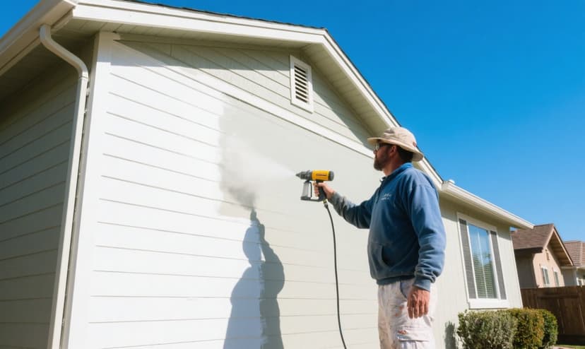 Exterior painting service on a Folsom home by ProFlow Home Services
